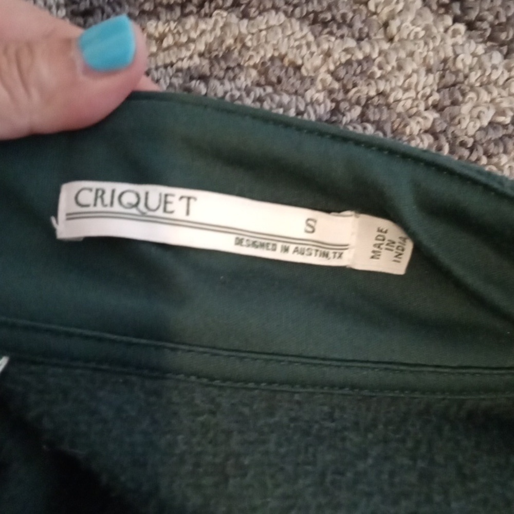 Criquet Mens Kelly Green Full Zip Fleece High Neck Size Small - Picture 2 of 9